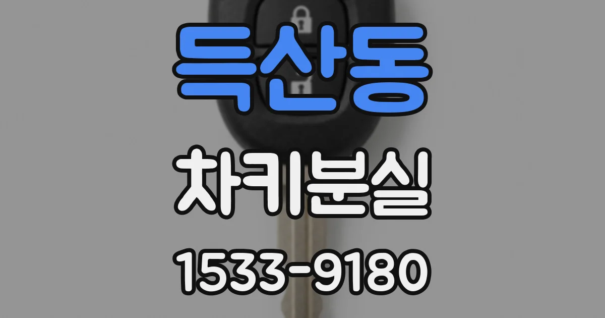 득산동 차키분실