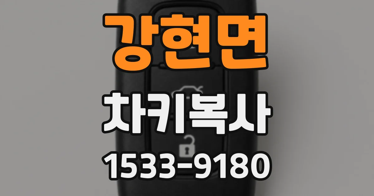 강현면 차키복사