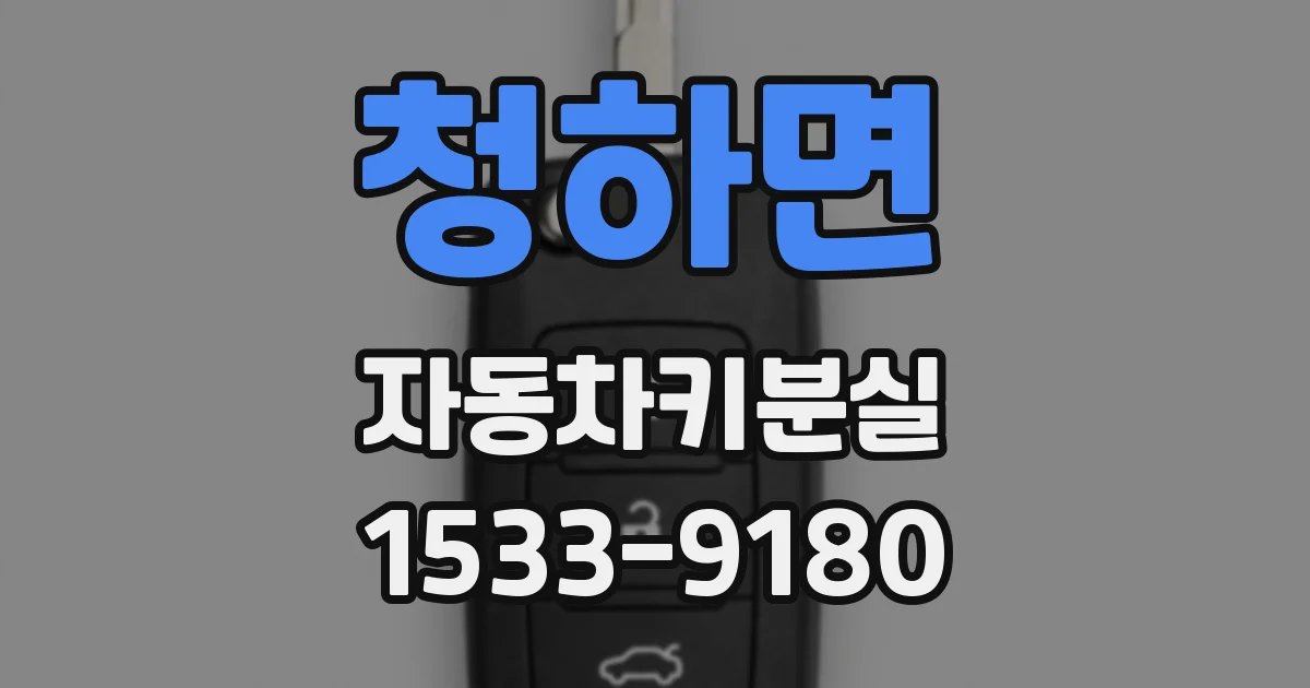 청하면 자동차키분실
