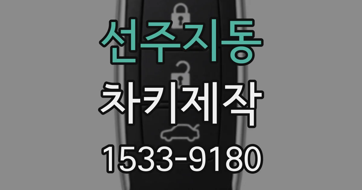 선주지동 차키제작