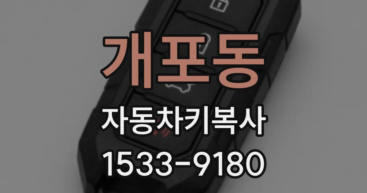 개포동 자동차키복사