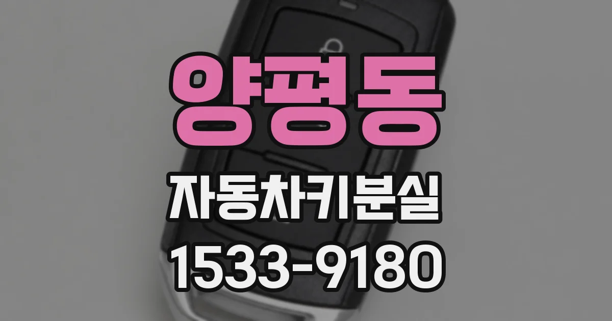 양평동 자동차키분실