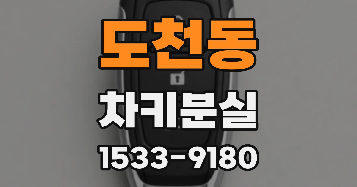 도천동 차키분실