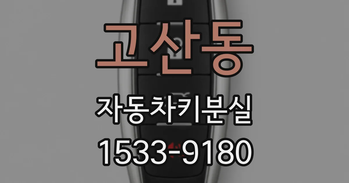 고산동 자동차키분실