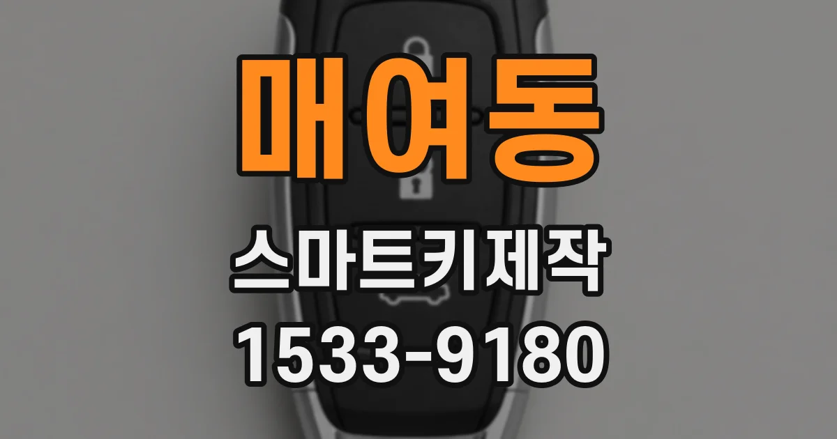 매여동 스마트키제작