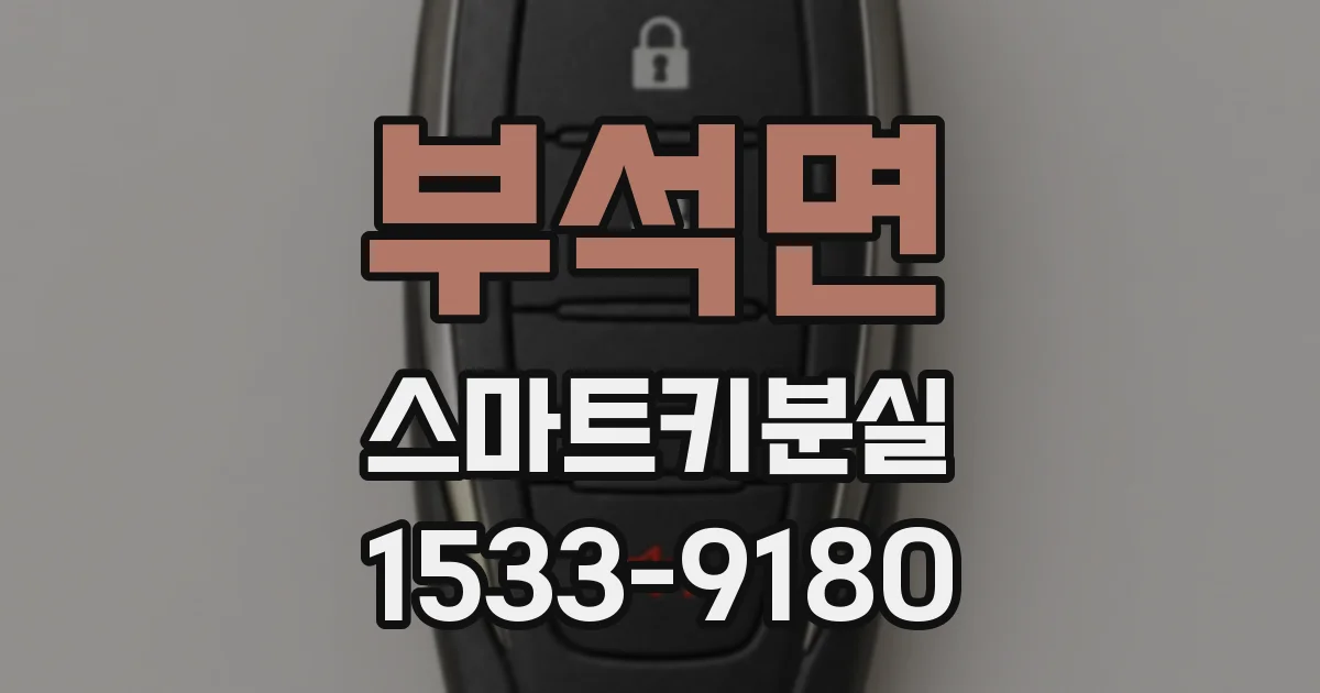 부석면 스마트키분실