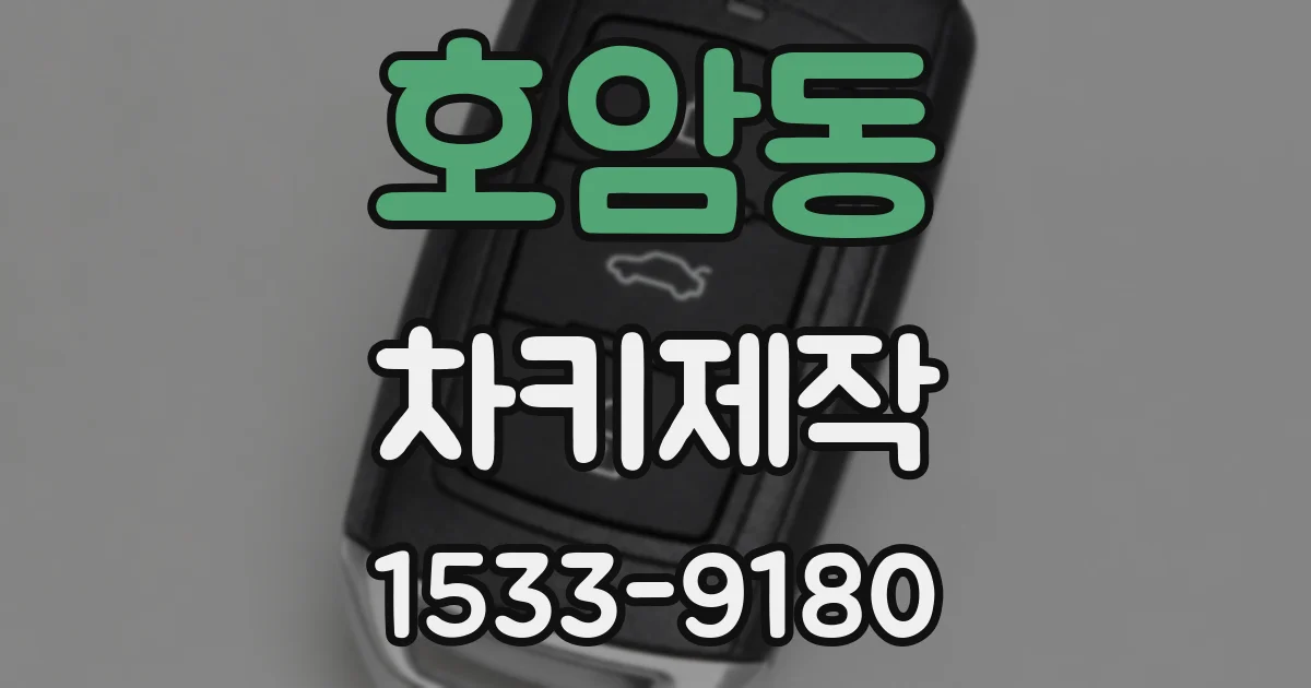 호암동 차키제작