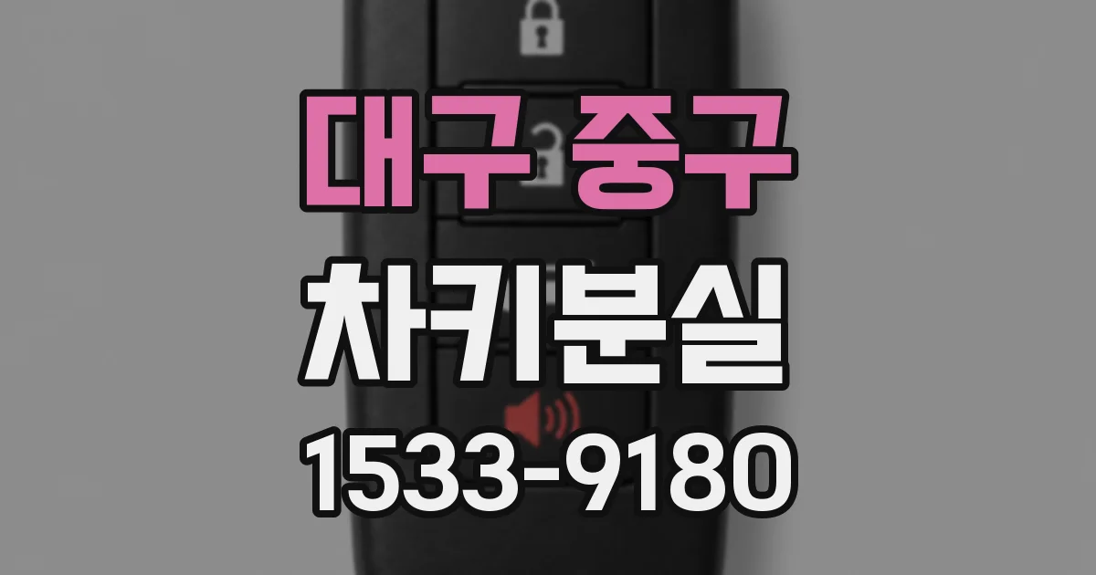 대구 중구 차키분실
