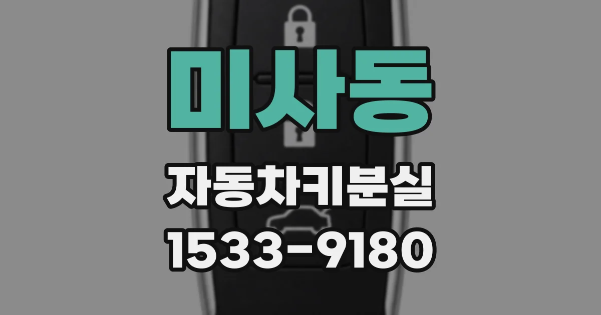 미사동 자동차키분실