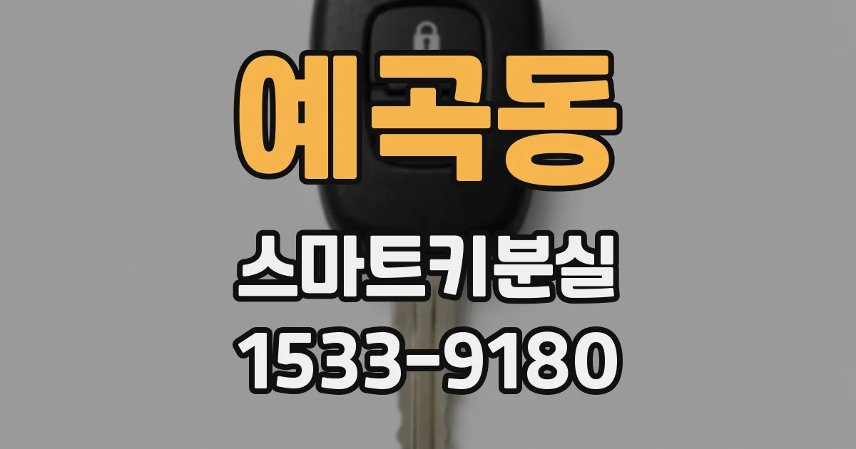 예곡동 스마트키분실