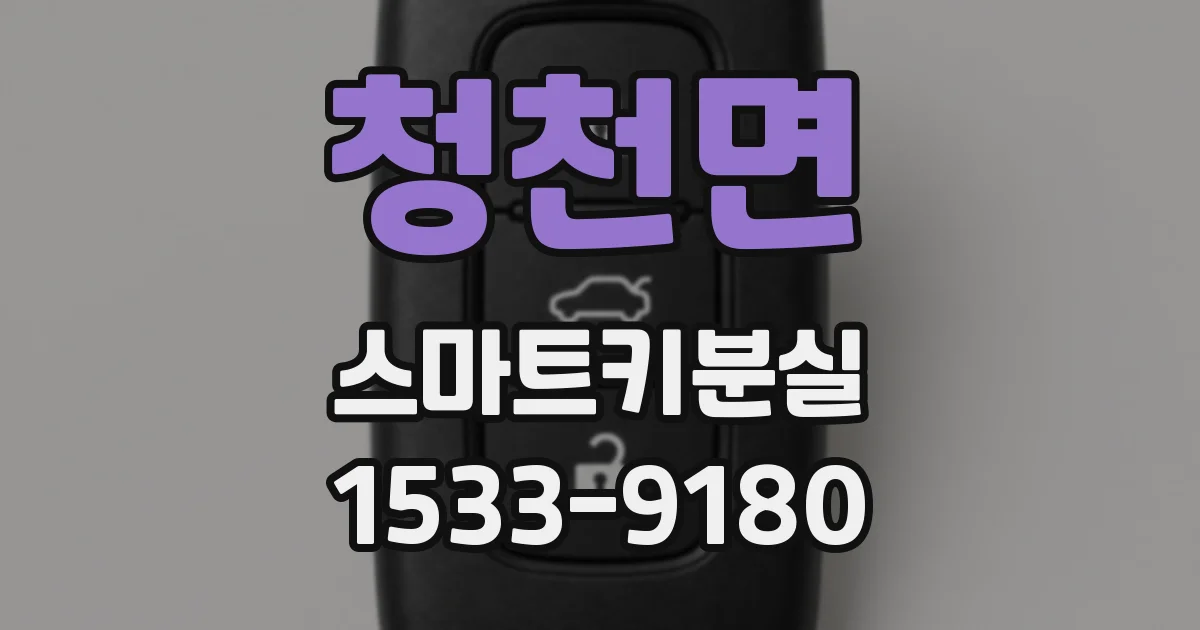 청천면 스마트키분실