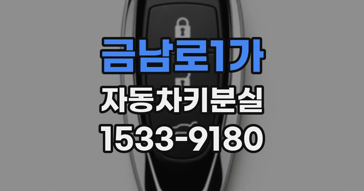 금남로1가 자동차키분실