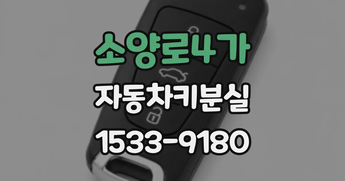 소양로4가 자동차키분실