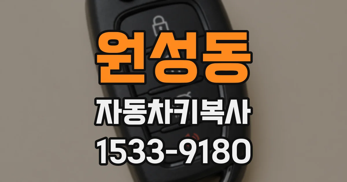 원성동 자동차키복사