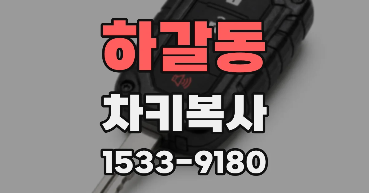 하갈동 차키복사
