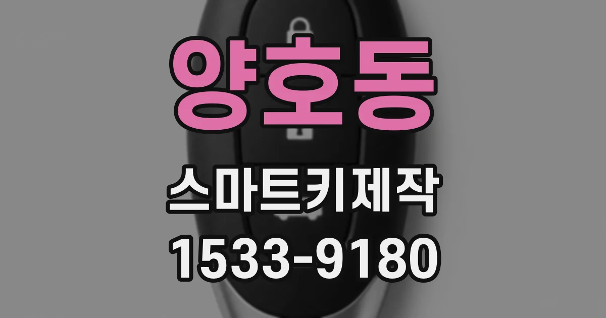 양호동 스마트키제작