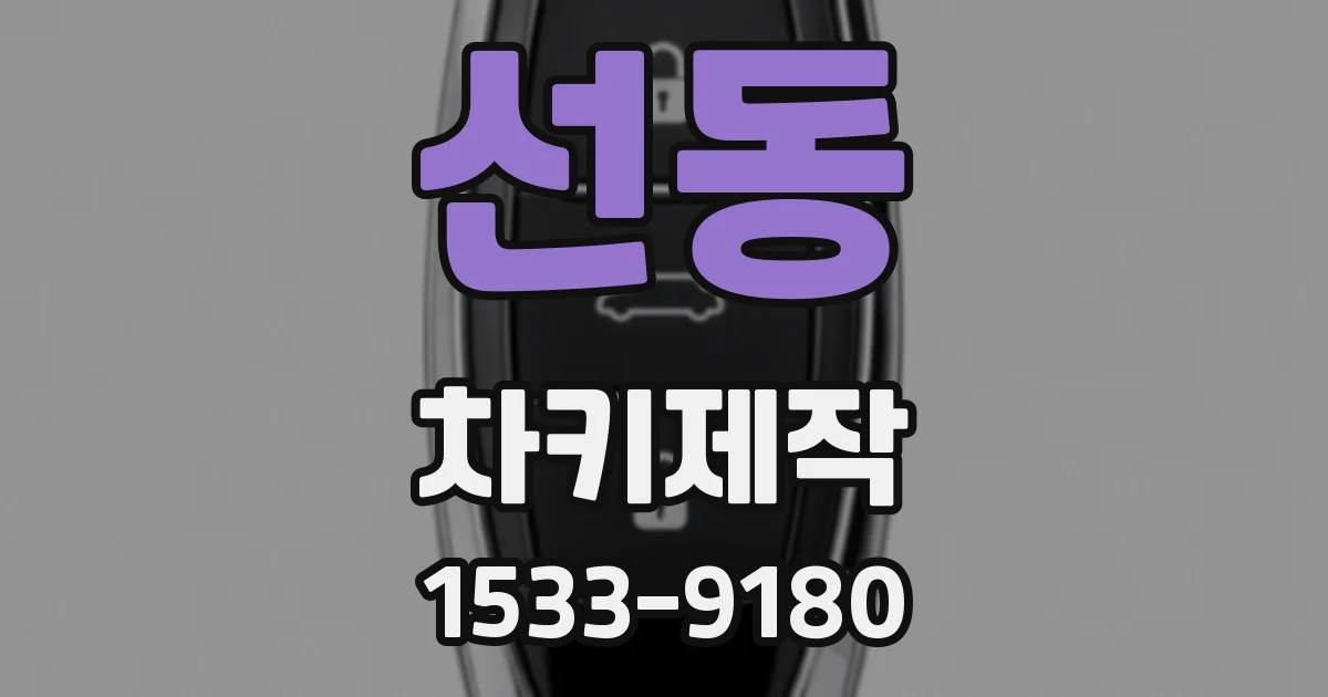 선동 차키제작