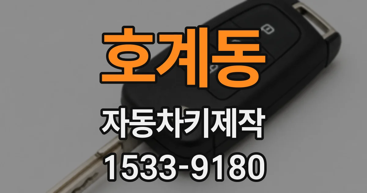 호계동 자동차키제작