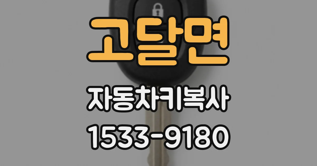 고달면 자동차키복사