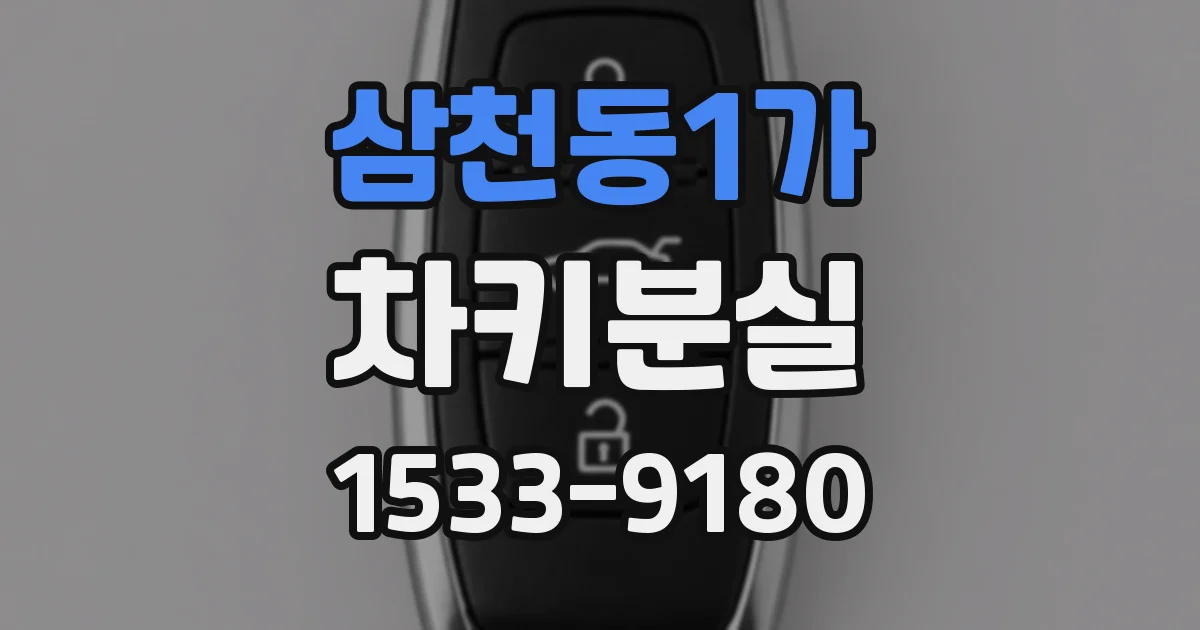 삼천동1가 차키분실