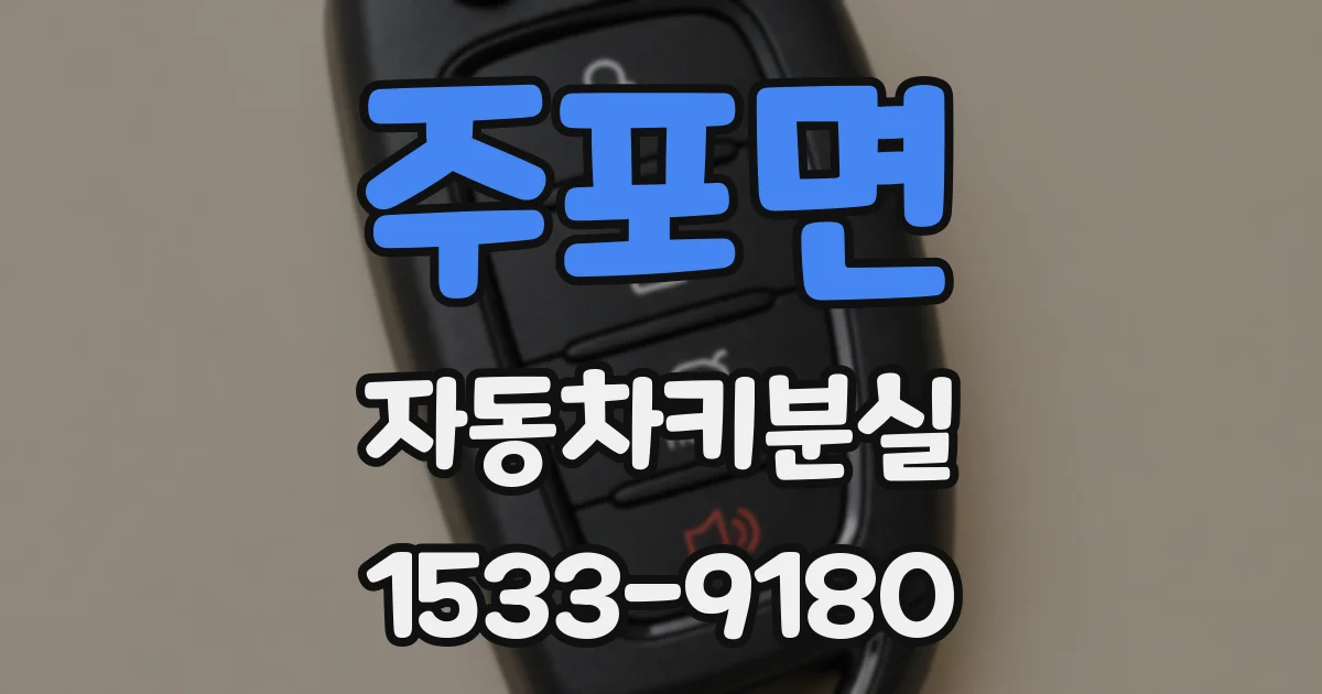주포면 자동차키분실