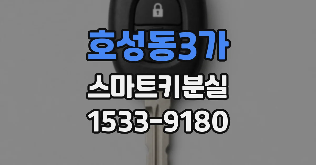 호성동3가 스마트키분실