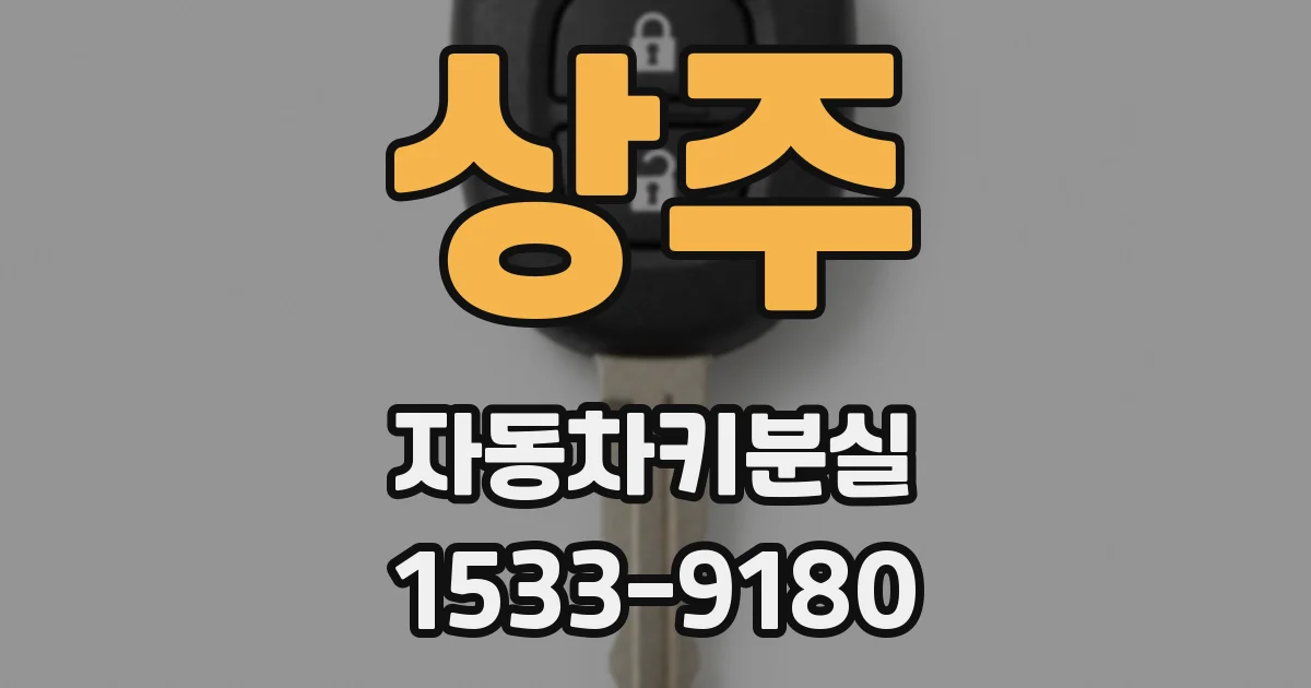 상주 자동차키분실