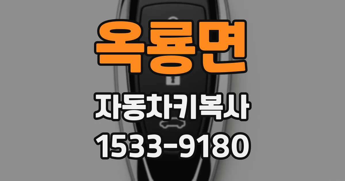 옥룡면 자동차키복사