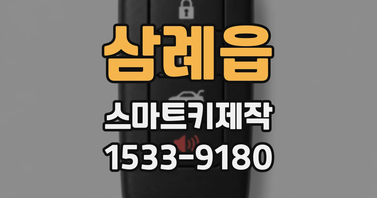 삼례읍 스마트키제작