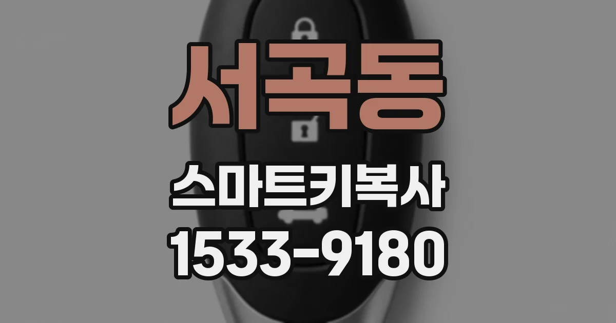서곡동 스마트키복사