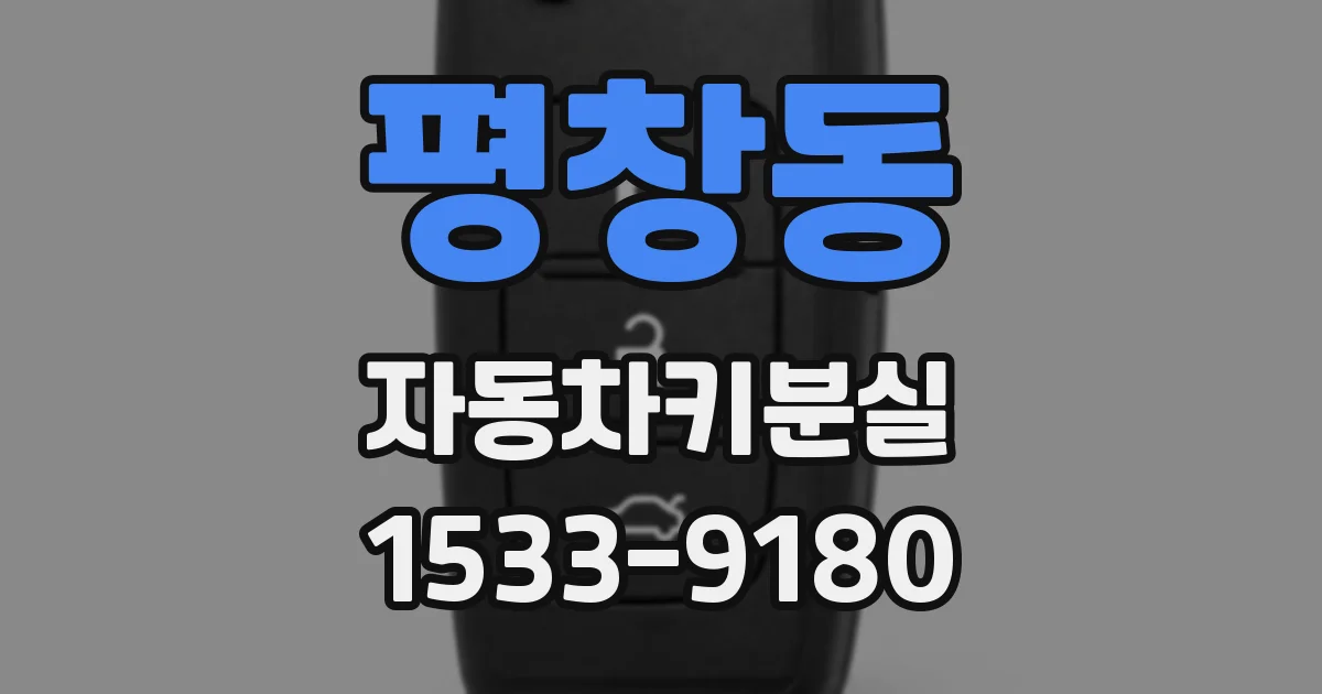 평창동 자동차키분실