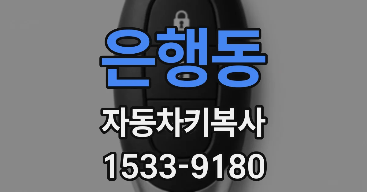 은행동 자동차키복사