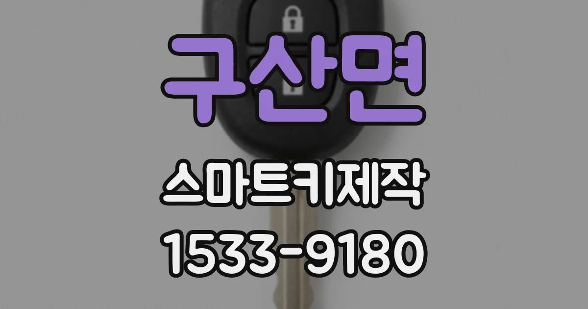 구산면 스마트키제작