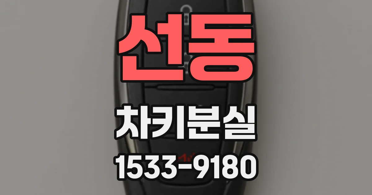 선동 차키분실