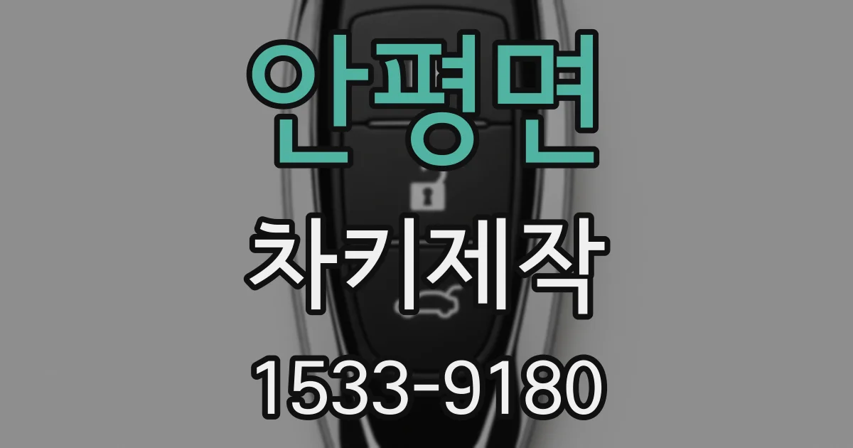 안평면 차키제작