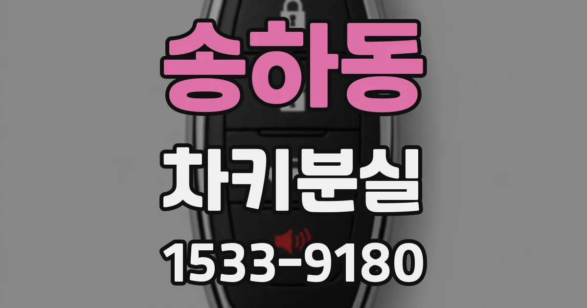 송하동 차키분실
