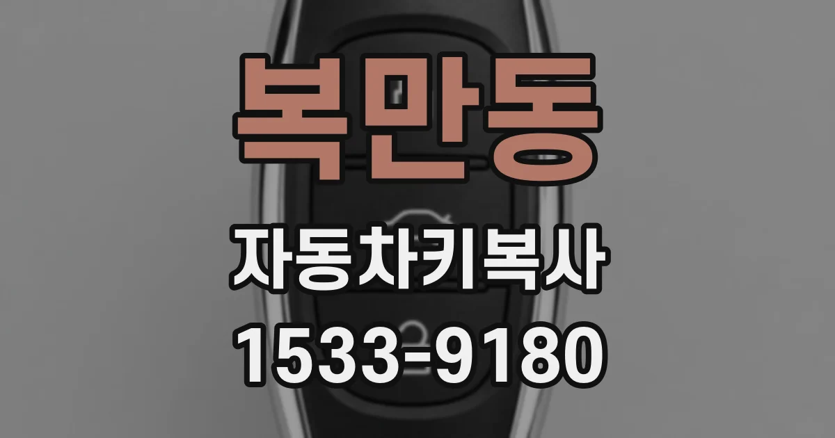 복만동 자동차키복사
