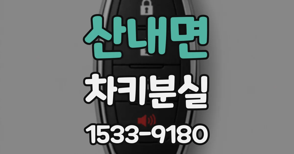산내면 차키분실