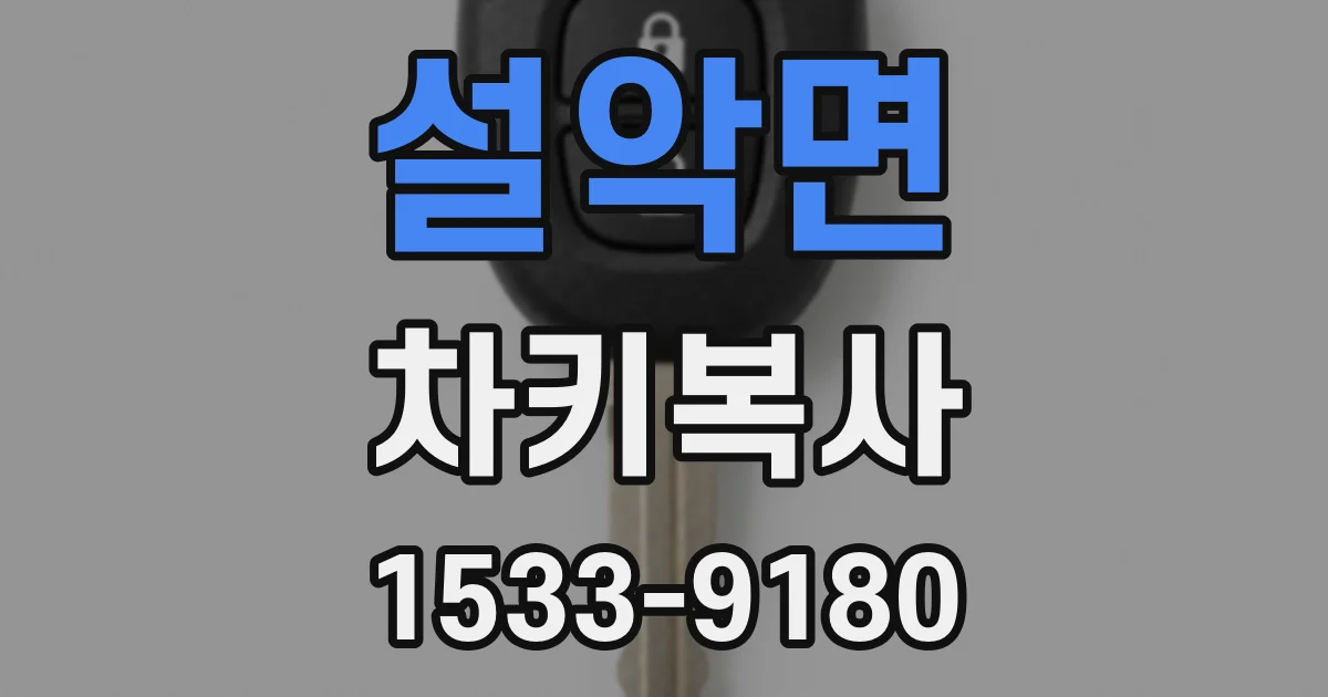 설악면 차키복사
