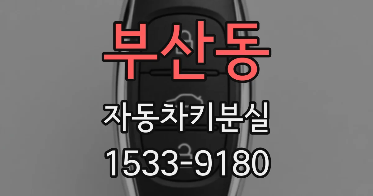 부산동 자동차키분실