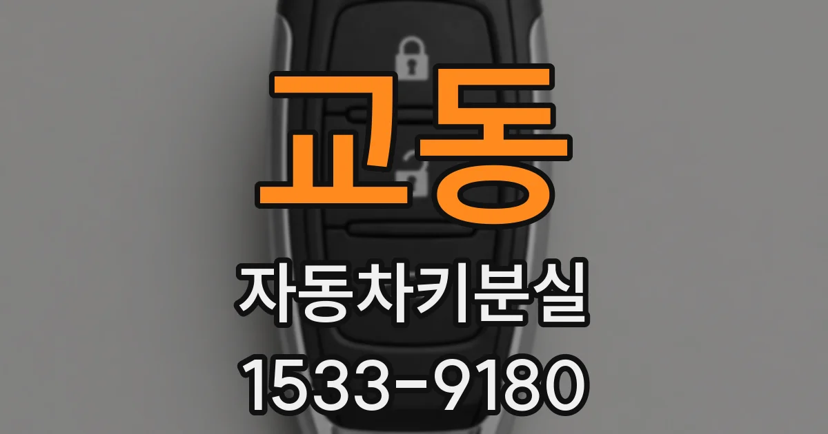 교동 자동차키분실
