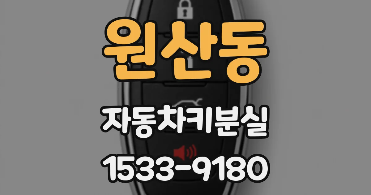 원산동 자동차키분실
