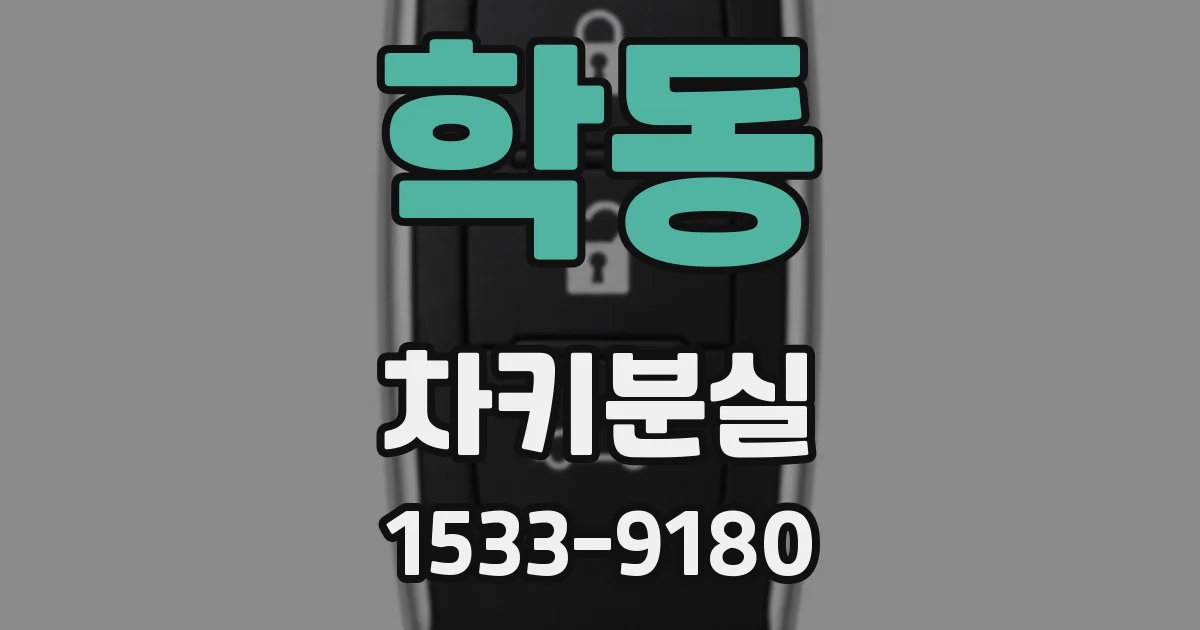 학동 차키분실