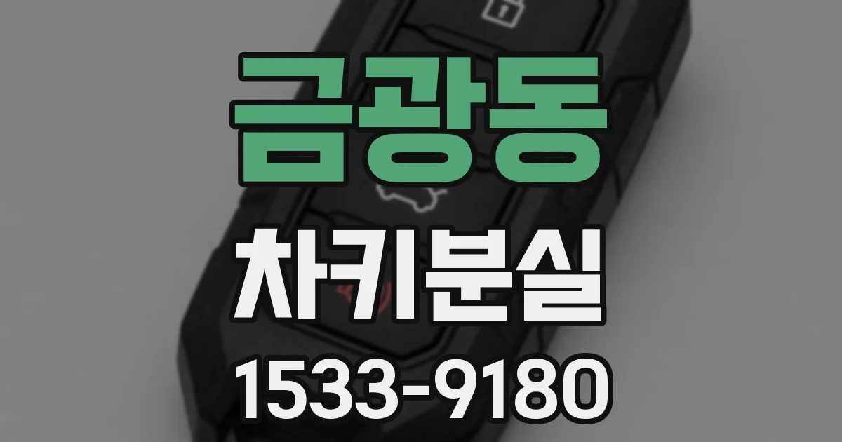 금광동 차키분실