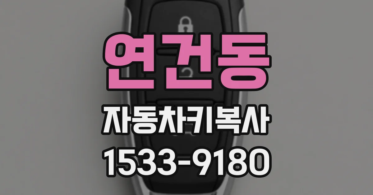 연건동 자동차키복사