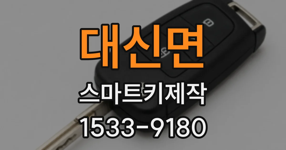 대신면 스마트키제작