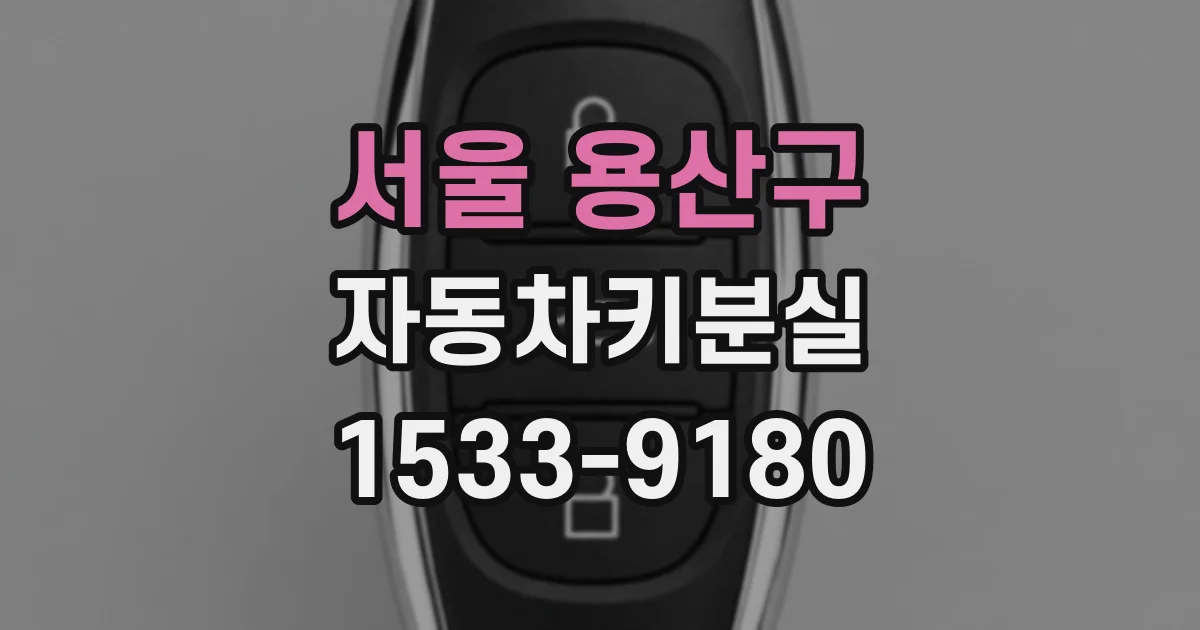 서울 용산구 자동차키분실