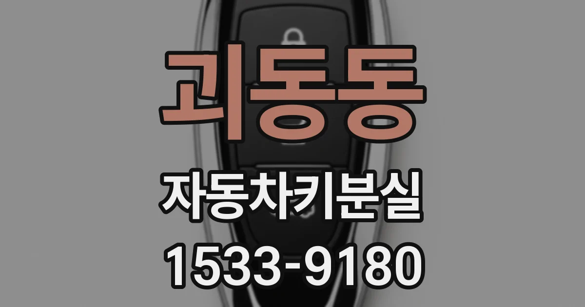 괴동동 자동차키분실