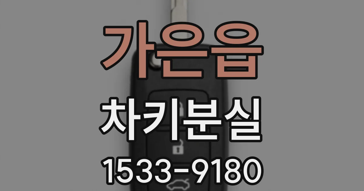 가은읍 차키분실