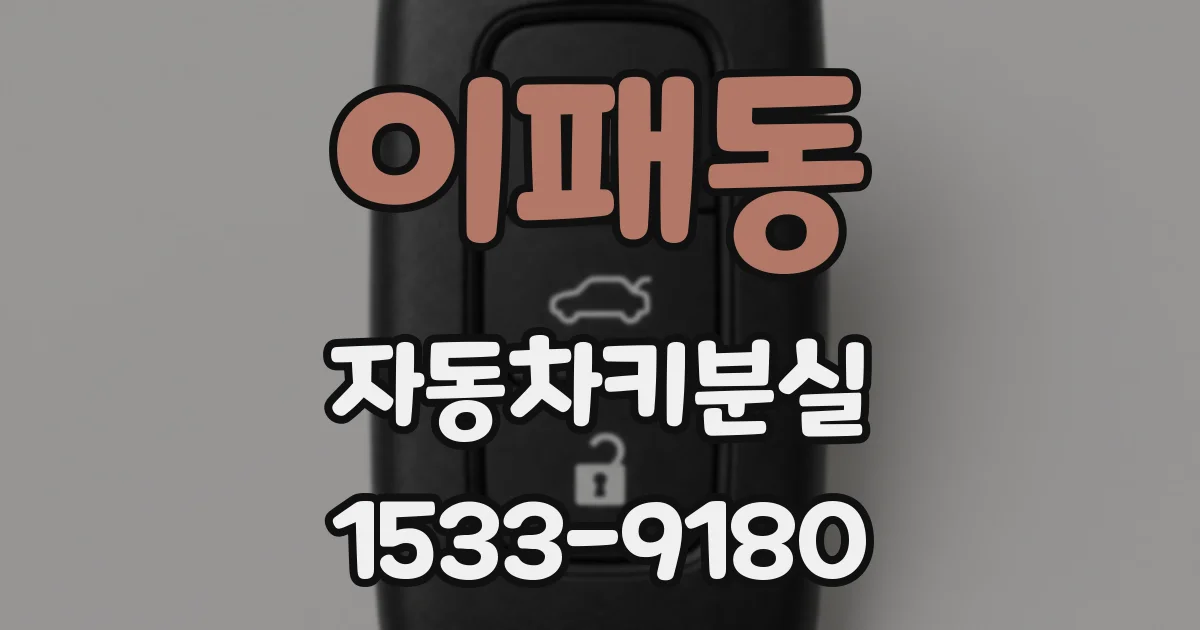 이패동 자동차키분실